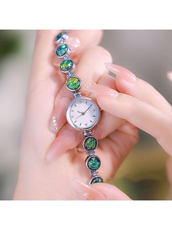 Women\'s Silver Crystal Diamond Bracelet Watch Stainless Steel Waterproof Quartz main image 5